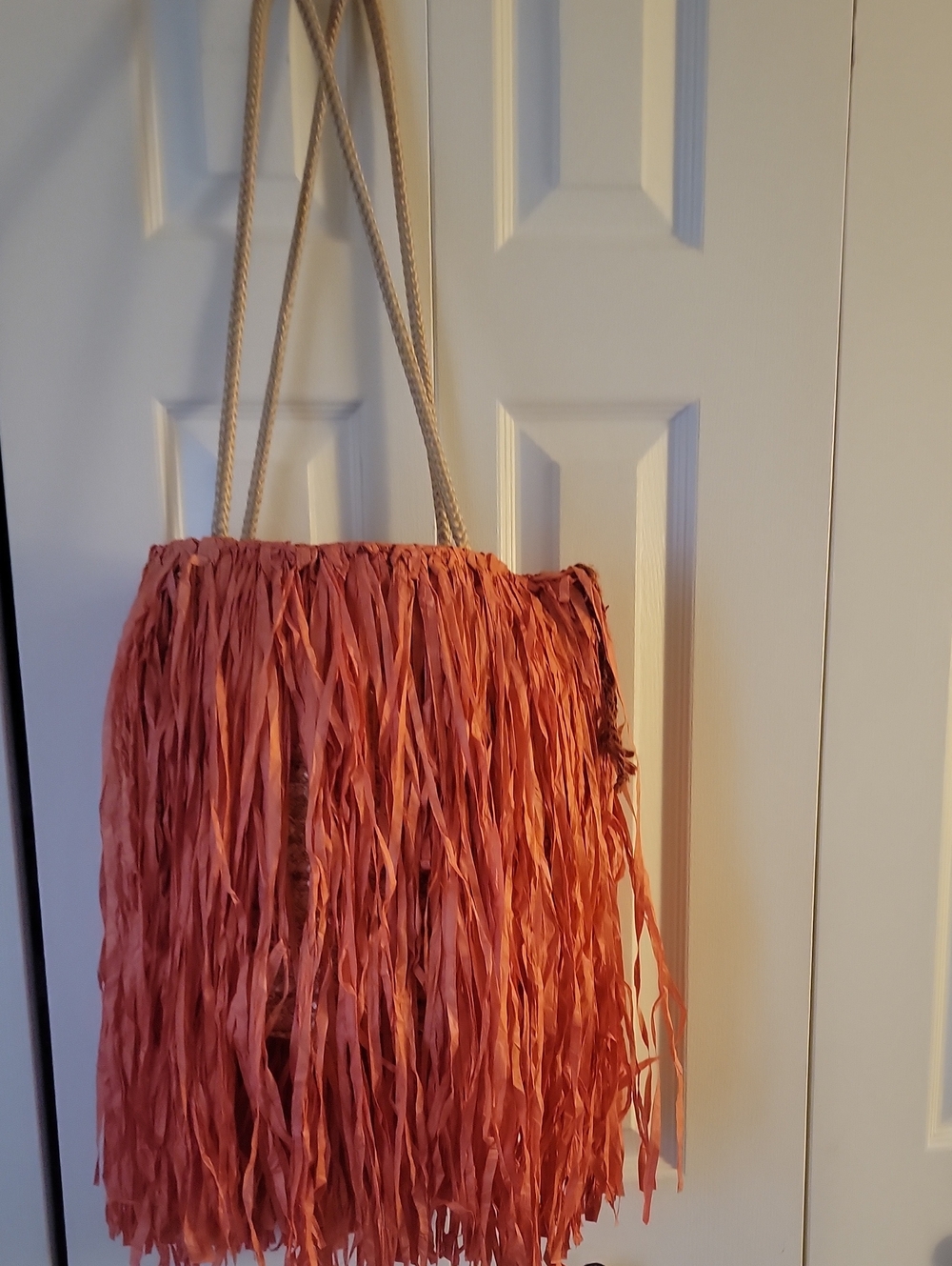 Upcycled Straw Tote Bag